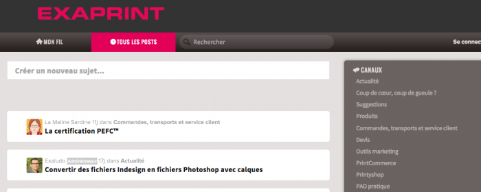 Exaprint renouvelle ses FORUMS !