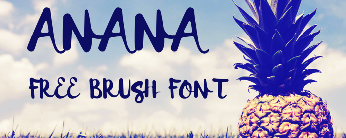 Anana : typographie gratuite à la brosse