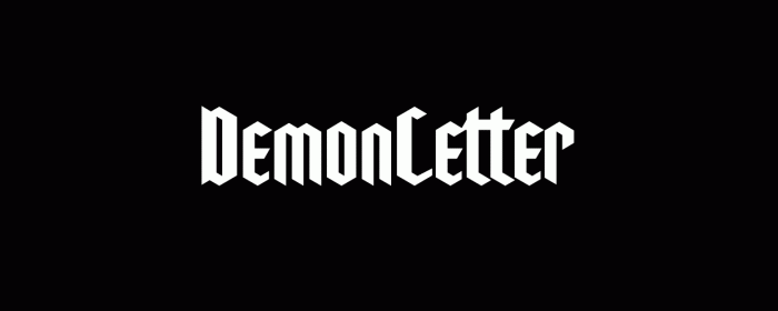 Typographie d'inspiration gothique : DemonLetter