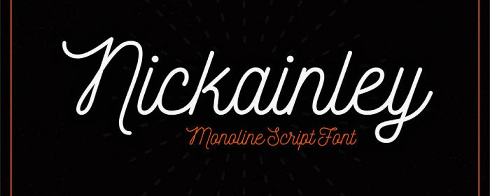 Typographie qui simule l'écriture à la main : Nickainley
