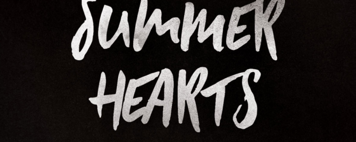 Typographie à la brosse : Summer hearts