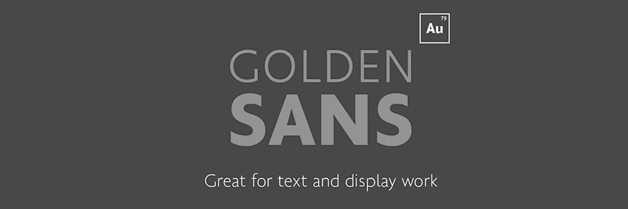 Typographie sans empattement Golden Sans