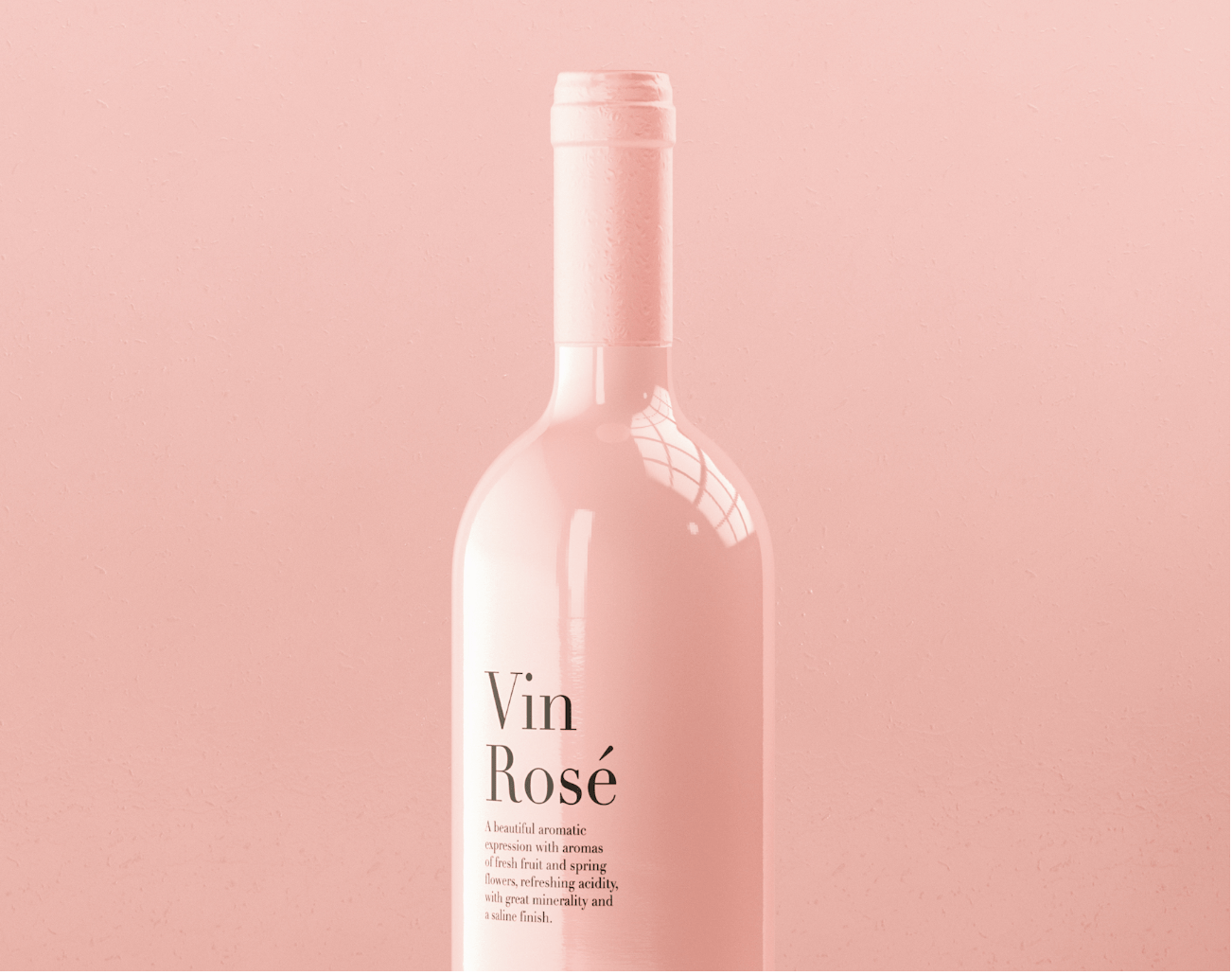 Packaging vin rosé rose