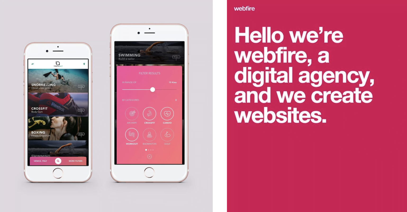 Webdesign iphone rose