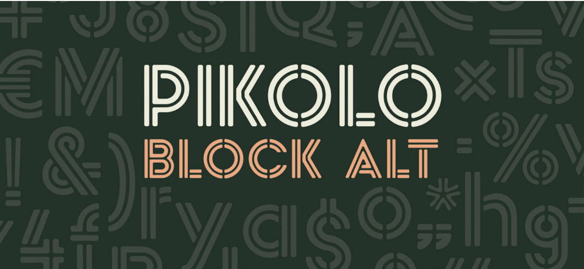 Typogaphie Pikolo Block ALT