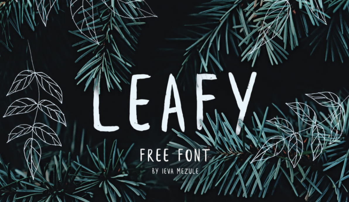 typographie gratuite leafy