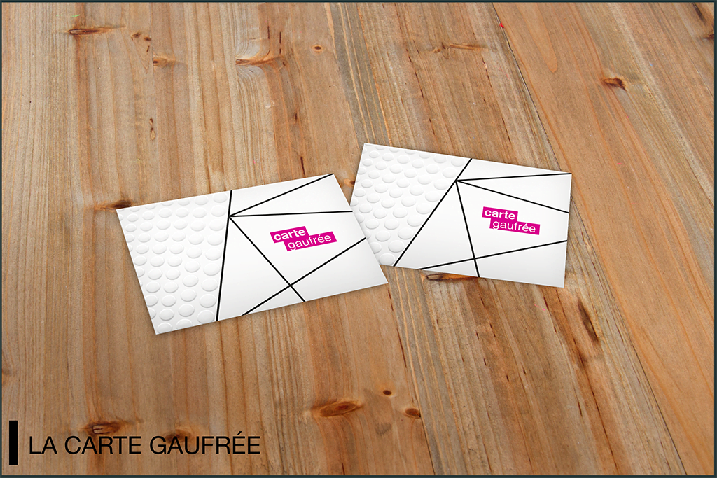 mockup carte de visite gaufrée