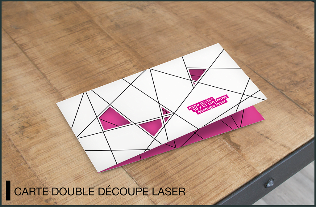 mockup carte double découpe laser