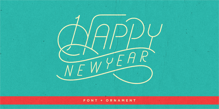 typographie aerioz happy new year