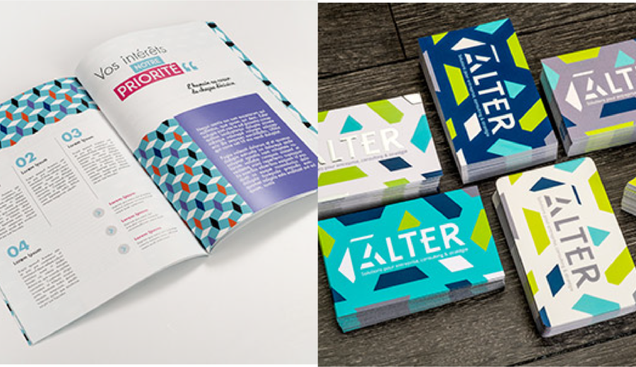 brochure et cartes de visite