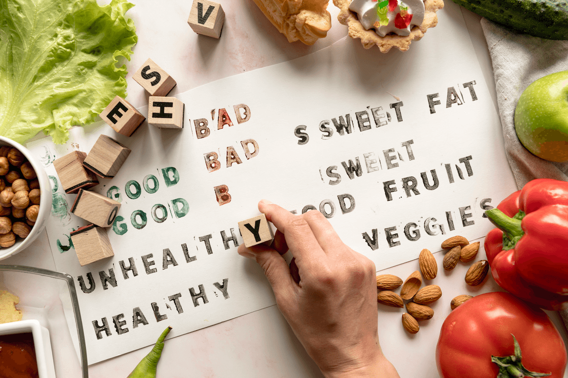 typographie tampon legumes