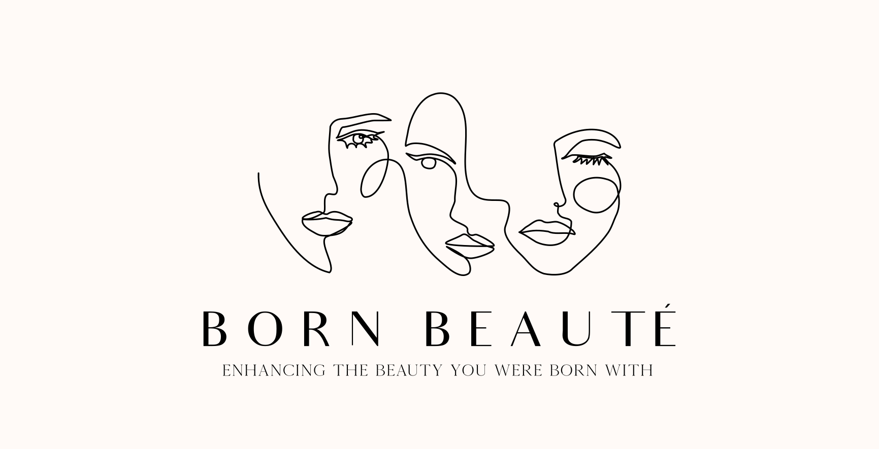 logo marque avec visages dessinés en traits fins
