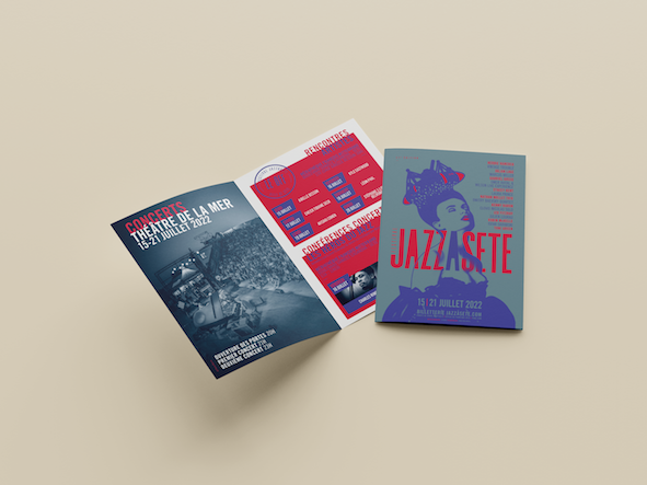brochure et flyer du festival Jazz à Sète imprimés par Exaprint