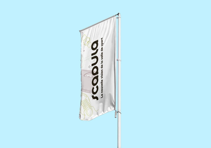 drapeau publicitaire d'entreprise "Scapula"