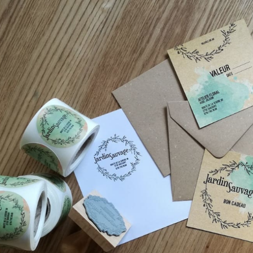 enveloppes, cartes et sticker de la marque Jardin Sauvage