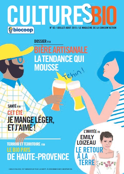 magazine papier "Cultures Bio" de juillet-aout 2015 par le magasin Biocoop