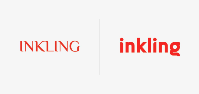 2 logos avec et sans empattements "inkling"