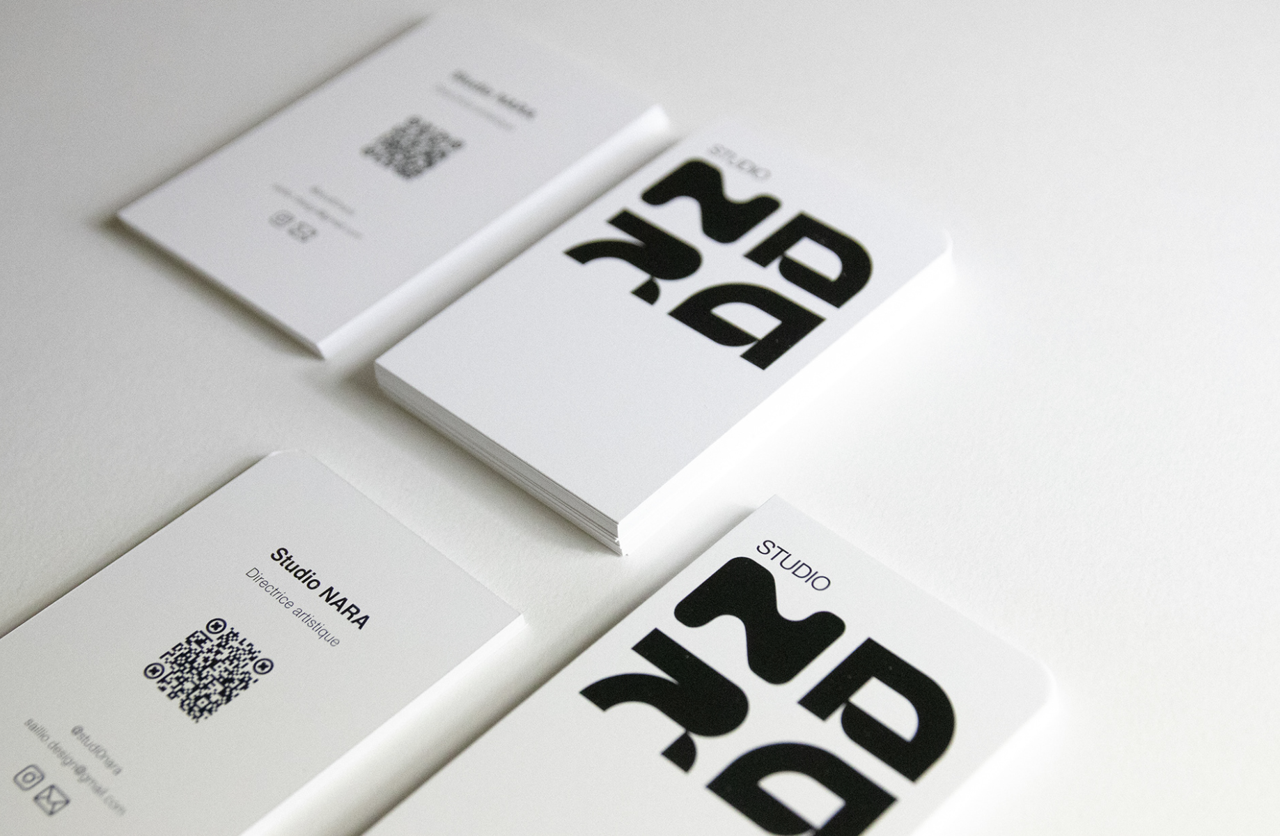 Carte de visite avec QR code intégré
