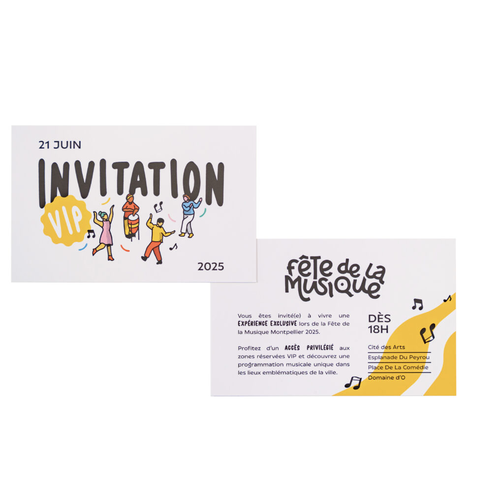 carton d'invitation créé par la gagnante CréaMasters Saison 2