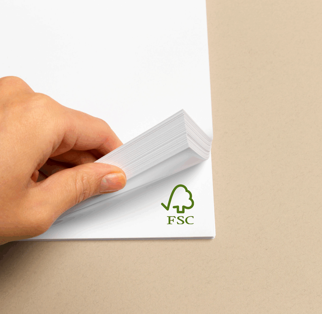 bloc de papier fsc